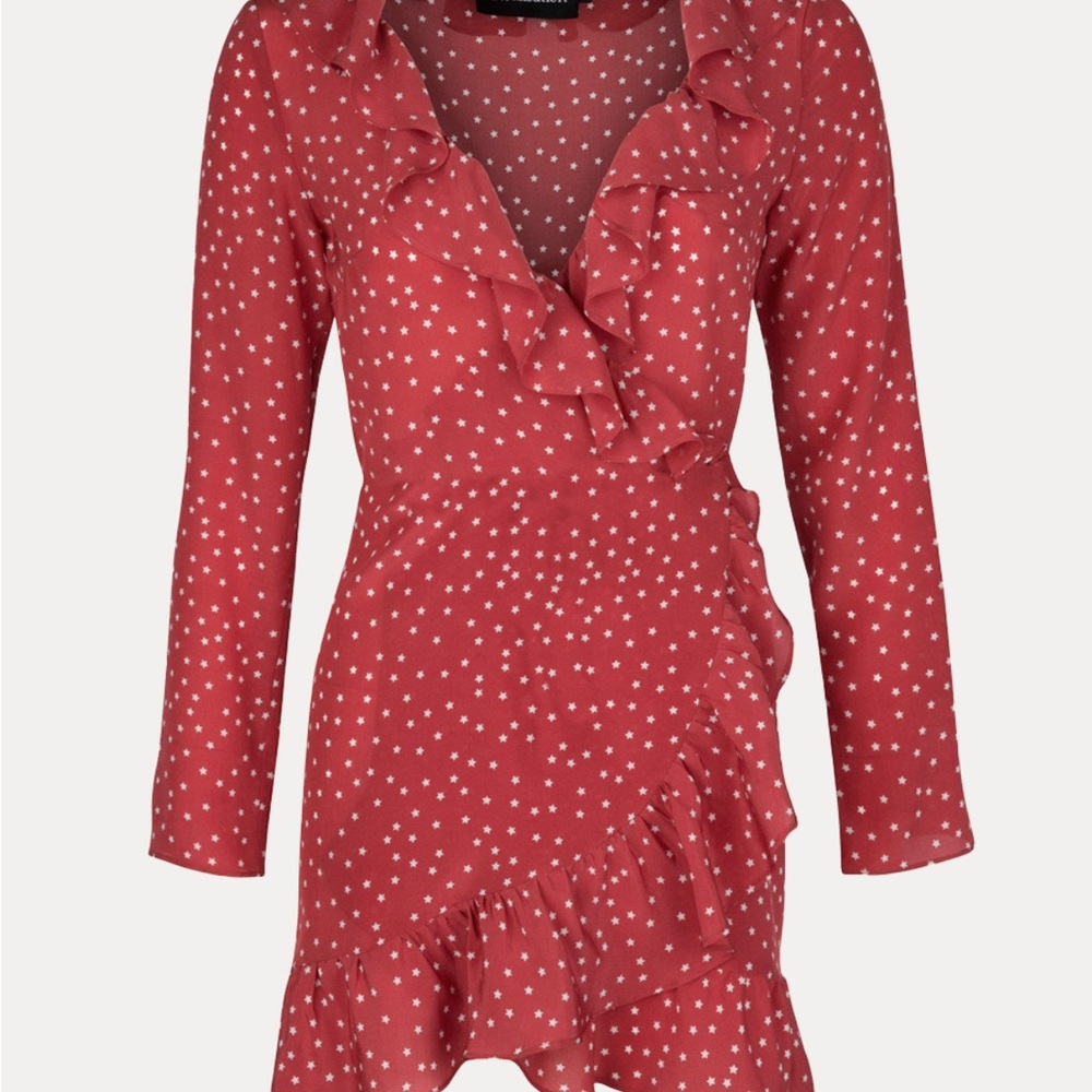 Realisation Par Red Ruffle Dress